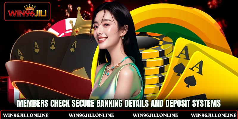 Members check secure banking details and deposit systems Members check secure banking details and deposit systems