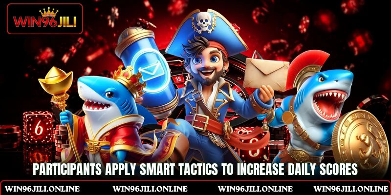Participants apply smart tactics to increase daily scores Participants apply smart tactics to increase daily scores